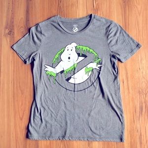 Ghostbusters Graphic Tee Shirt Large Gray